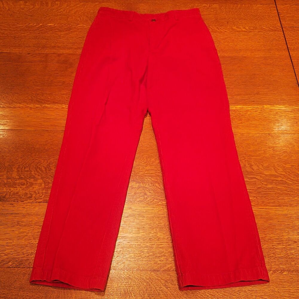Vineyard Vines Shep & Ian Men's Red Corduroy Pants Straight 32x30
